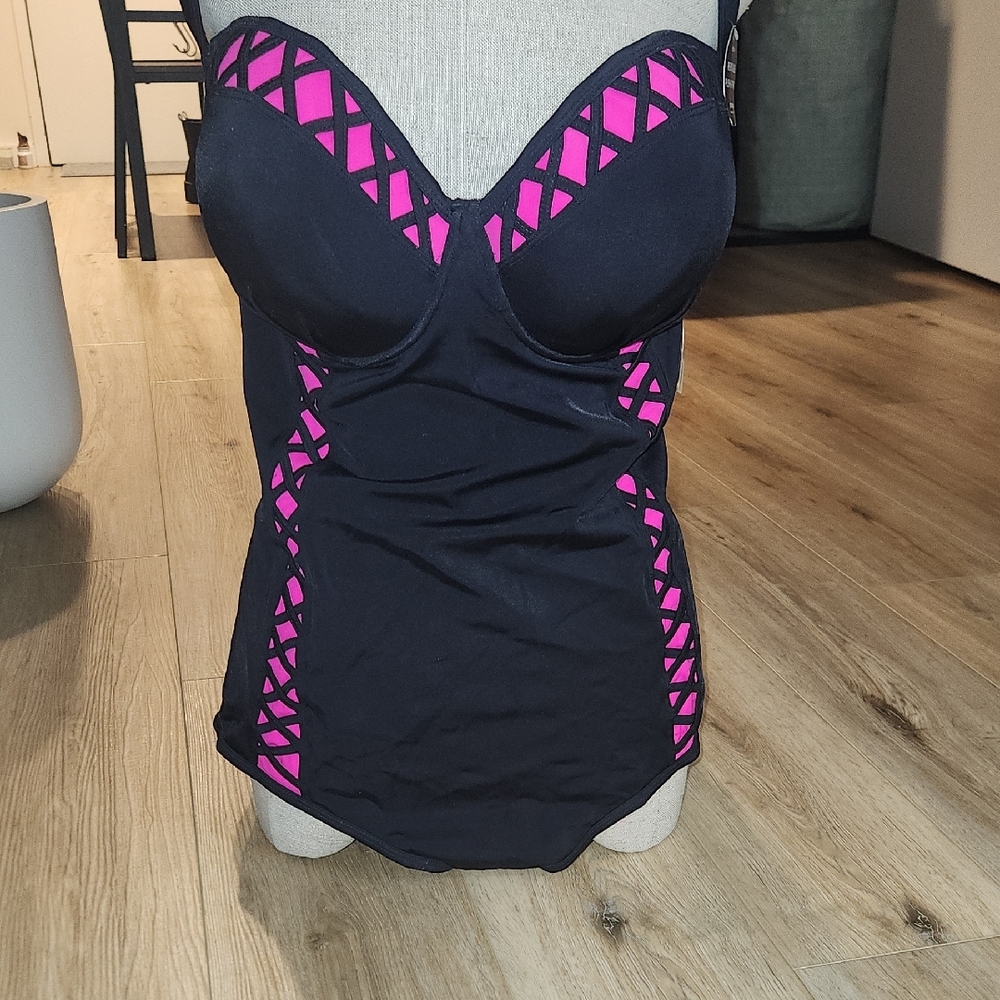 Black and Pink Swimsuit